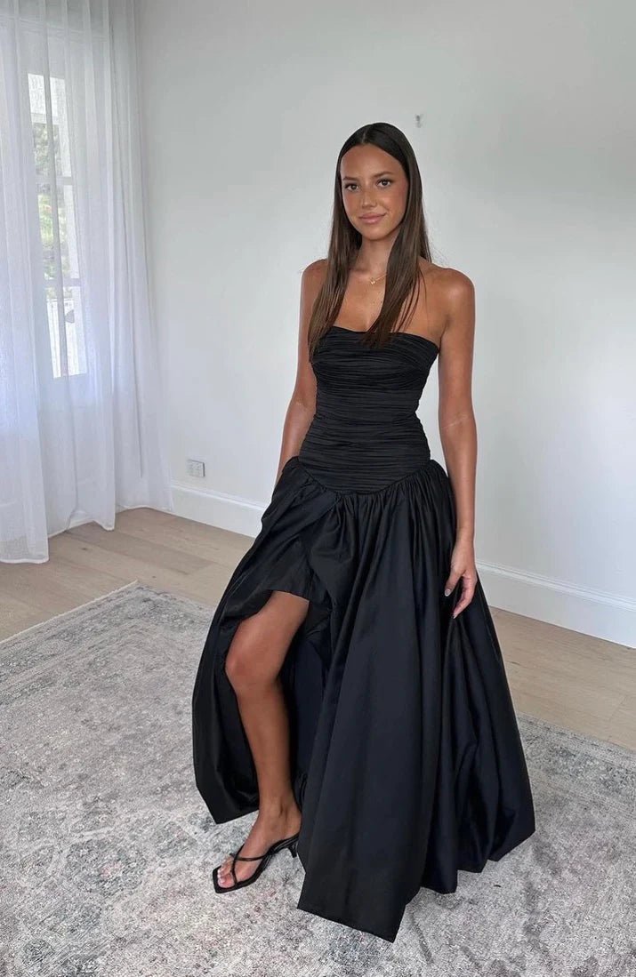 Aje Violette Bubble Hem Maxi Dress - Black Aje