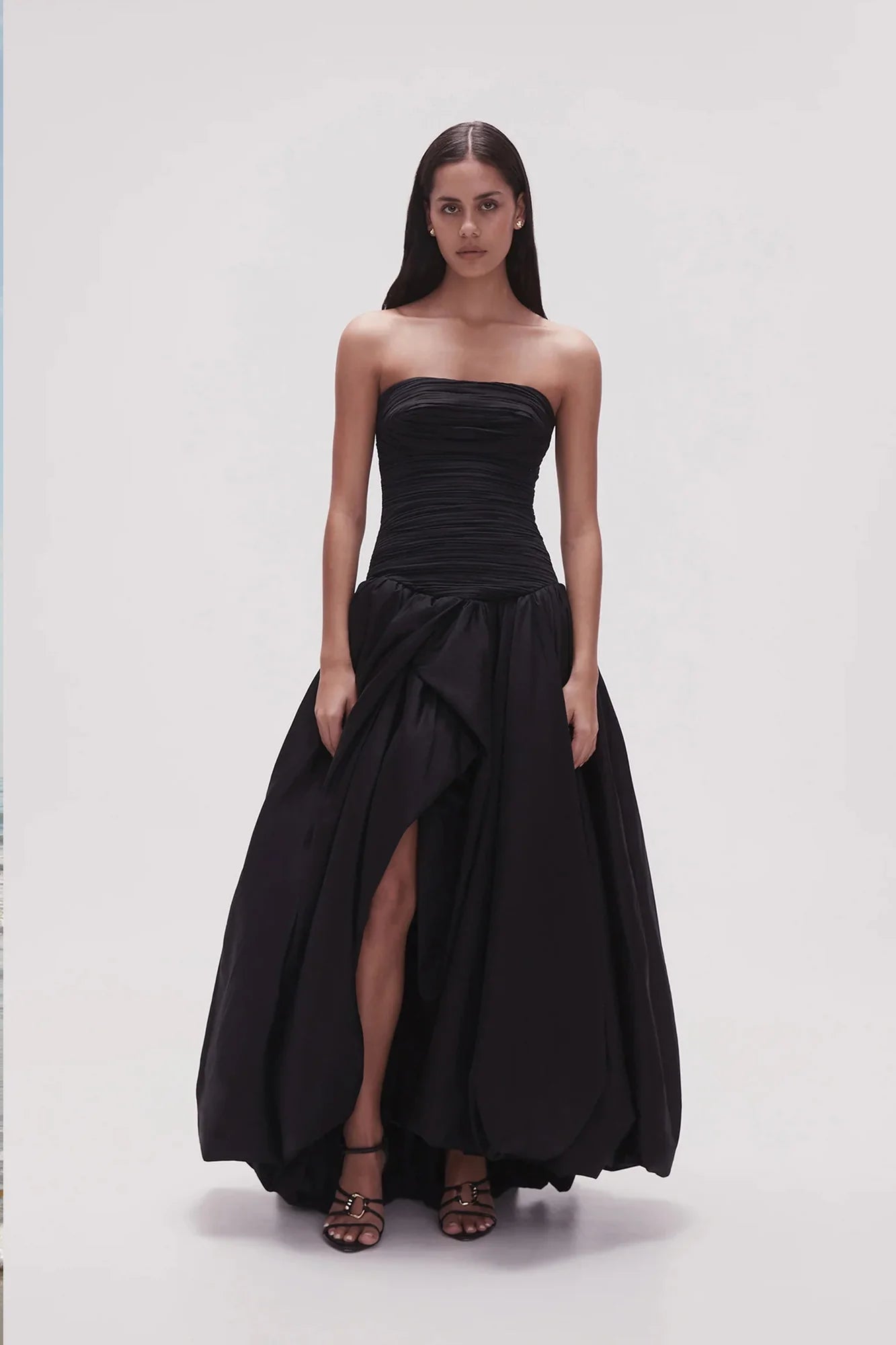 Aje Violette Bubble Hem Maxi Dress - Black Aje