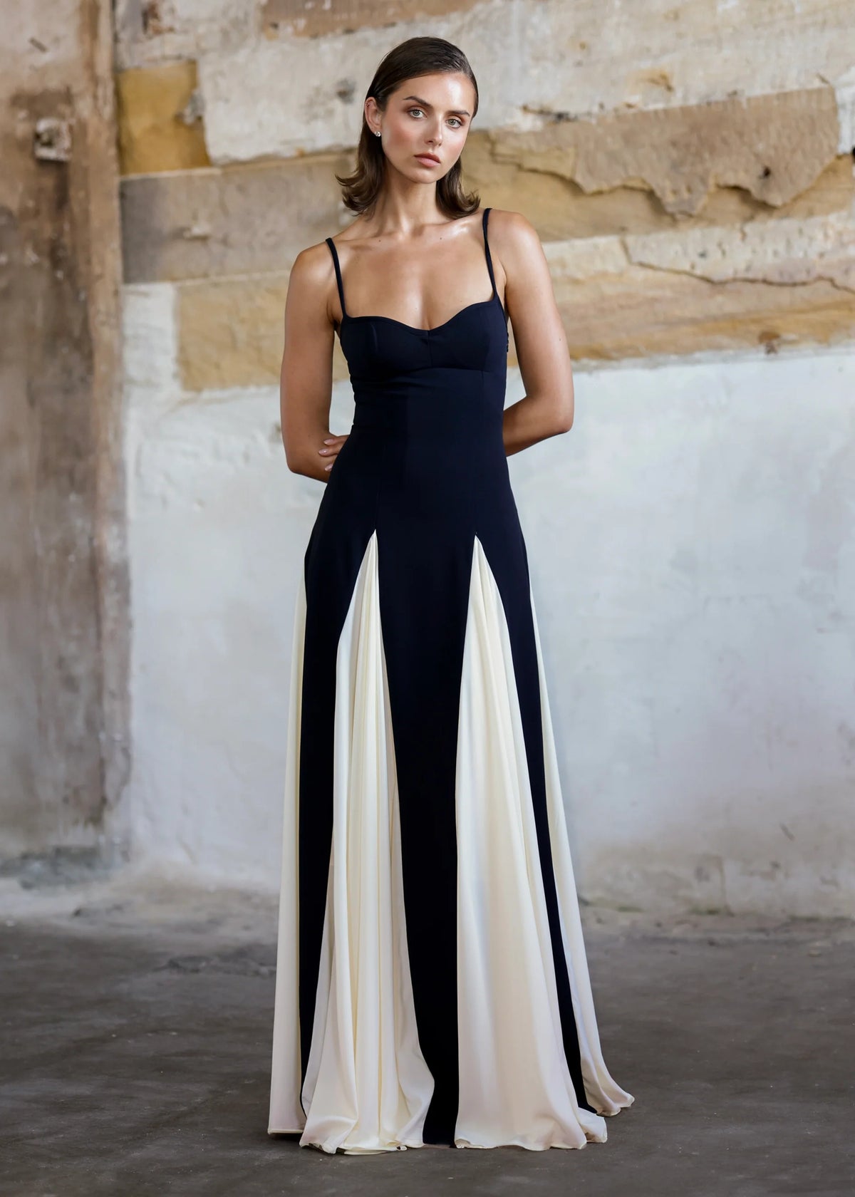 Arcina Ori Paloma Dress hire – black and white