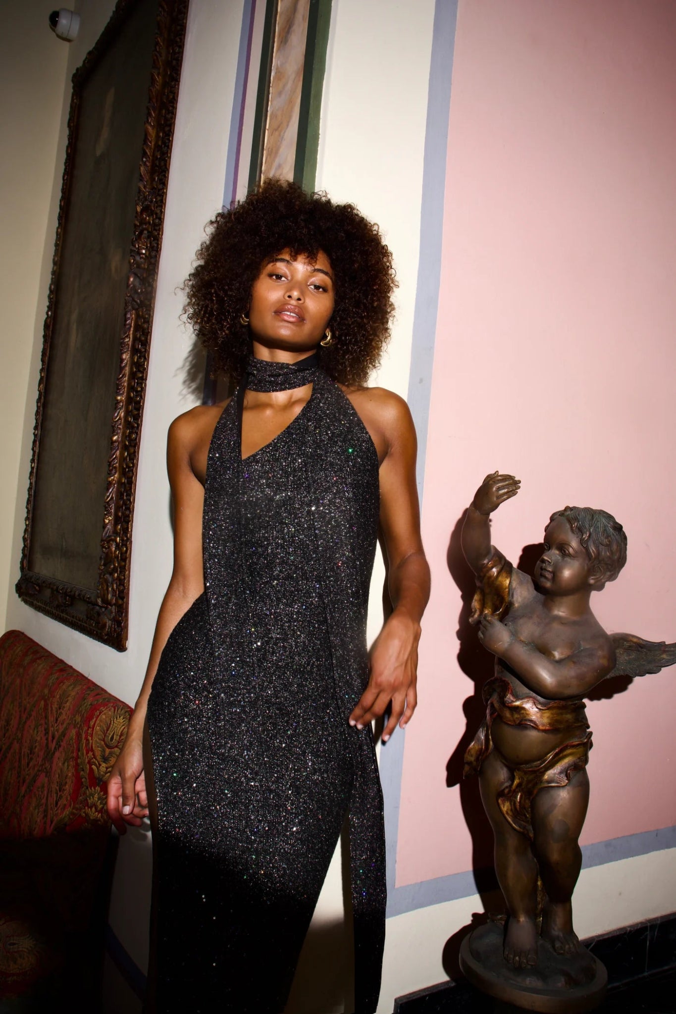 Asta Resort Jennifer Dress Charcoal Sequin Asta Resort