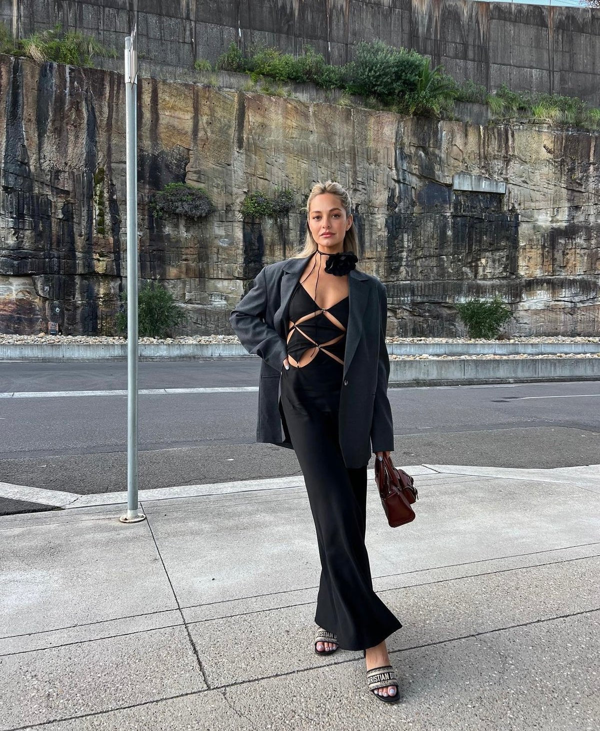 BEC + BRIDGE Diamond Days Strap Maxi Dress - Black Bec + Bridge