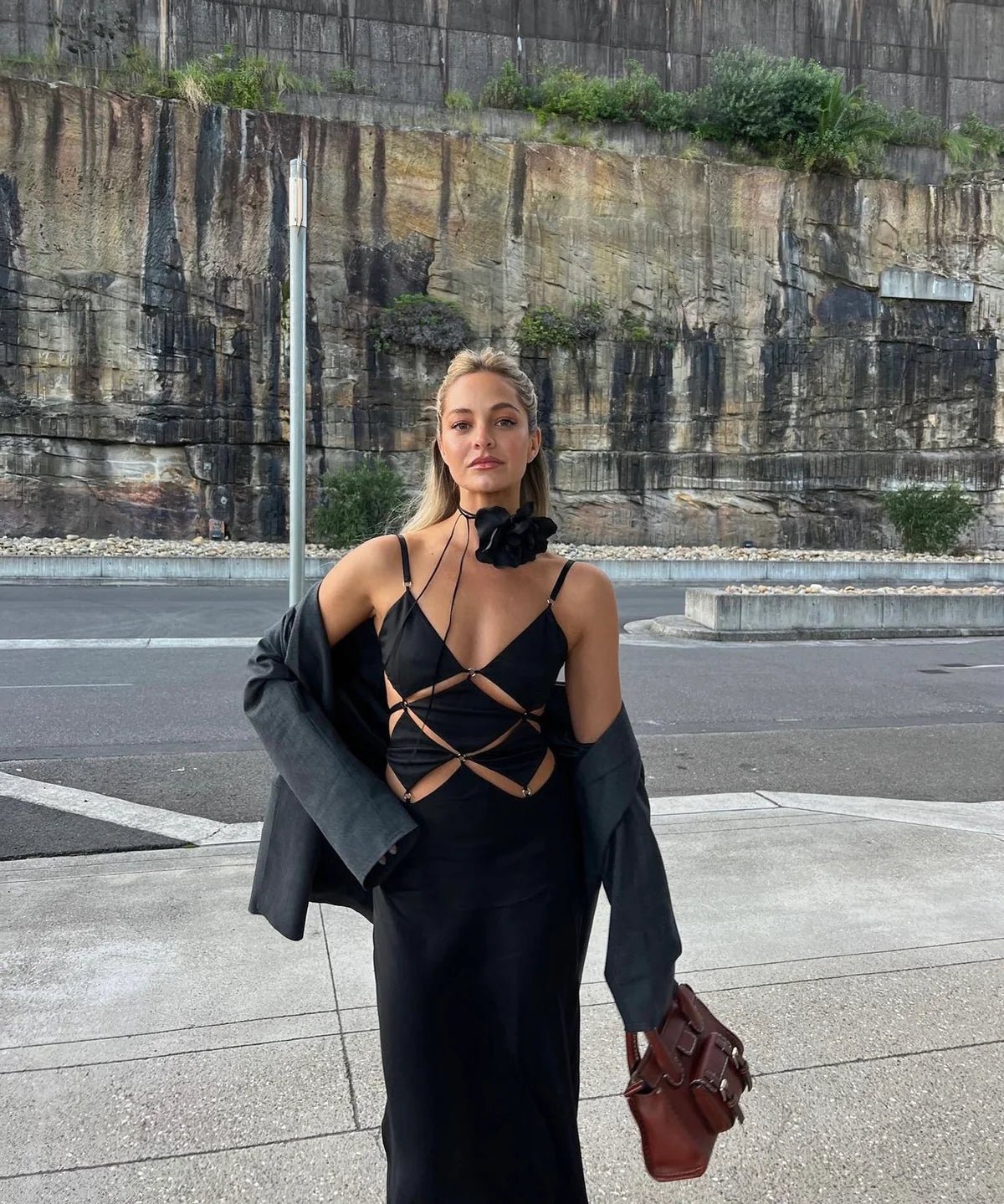 BEC + BRIDGE Diamond Days Strap Maxi Dress - Black Bec + Bridge