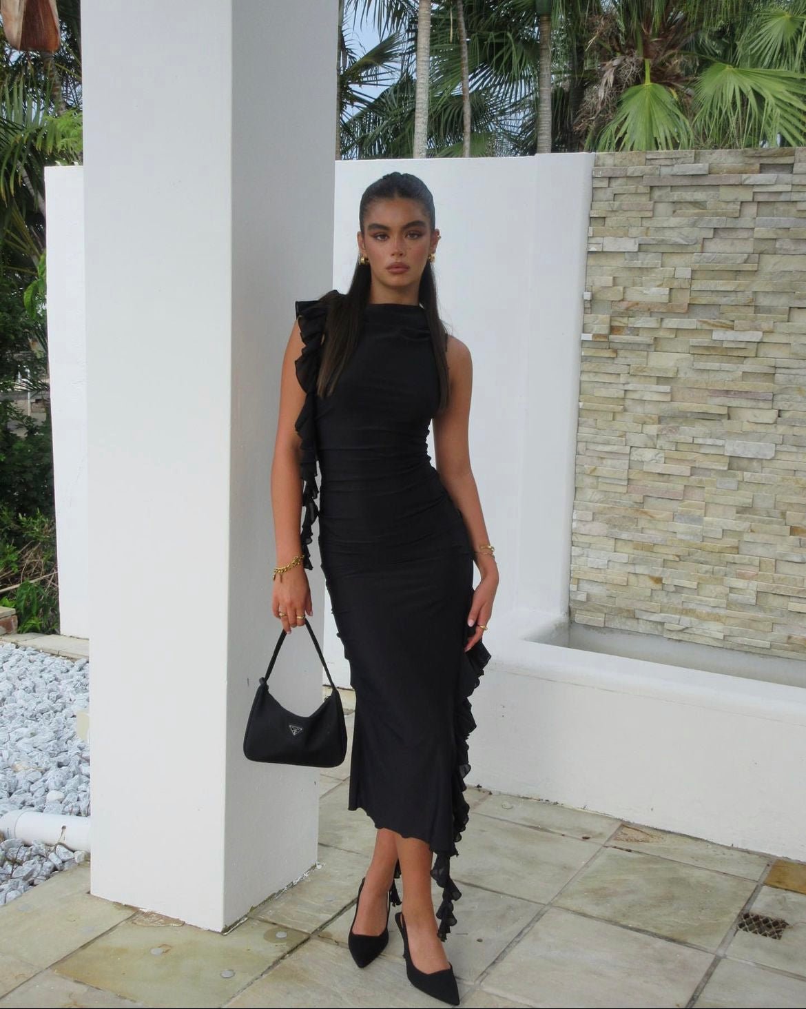 FANCI CLUB The Assassin Long Dress - Black Fanci Club
