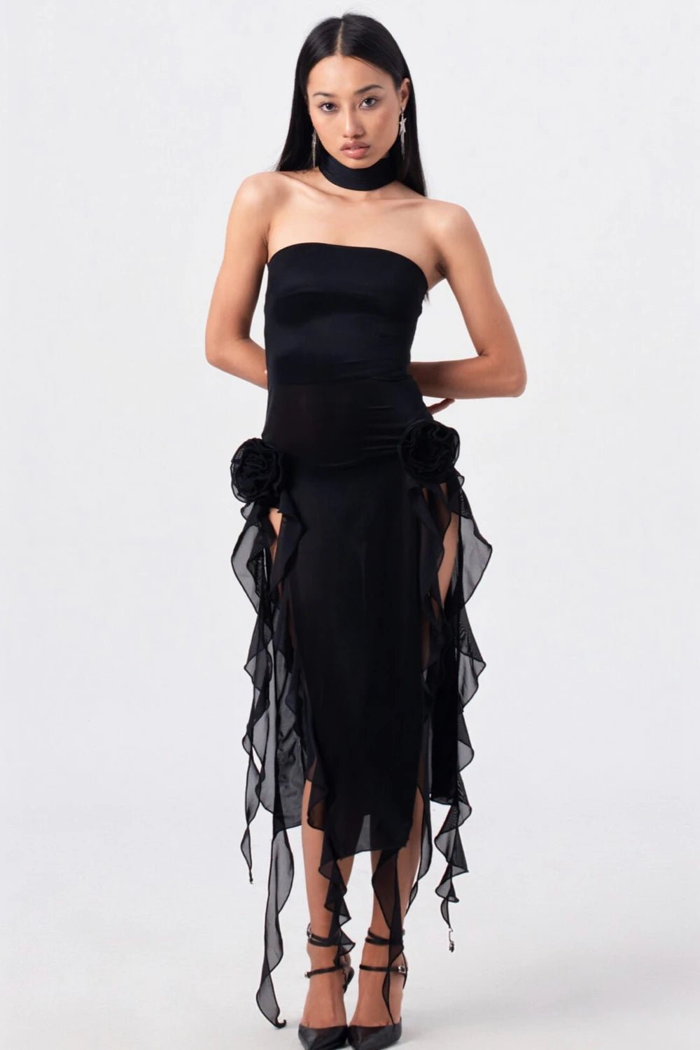 FANCI CLUB The Thieves Evening Dress - Black Fanci Club