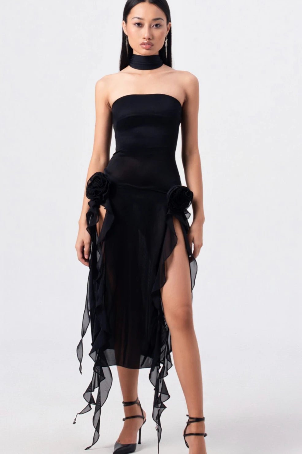 FANCI CLUB The Thieves Evening Dress - Black Fanci Club