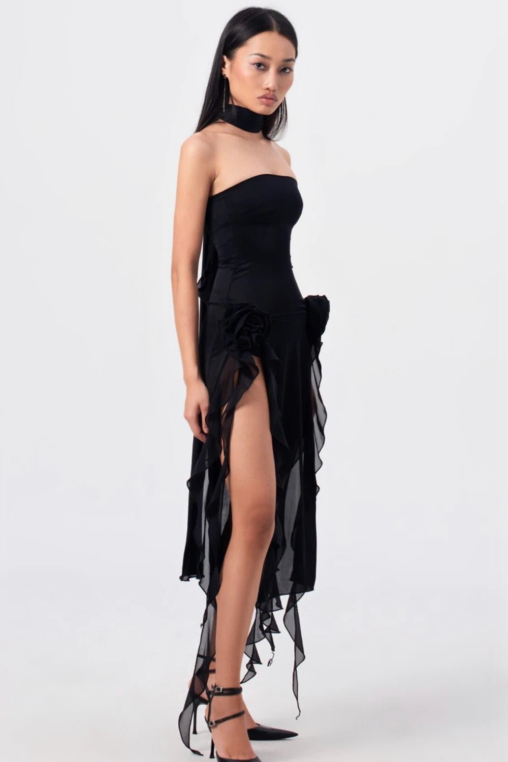 FANCI CLUB The Thieves Evening Dress - Black Fanci Club