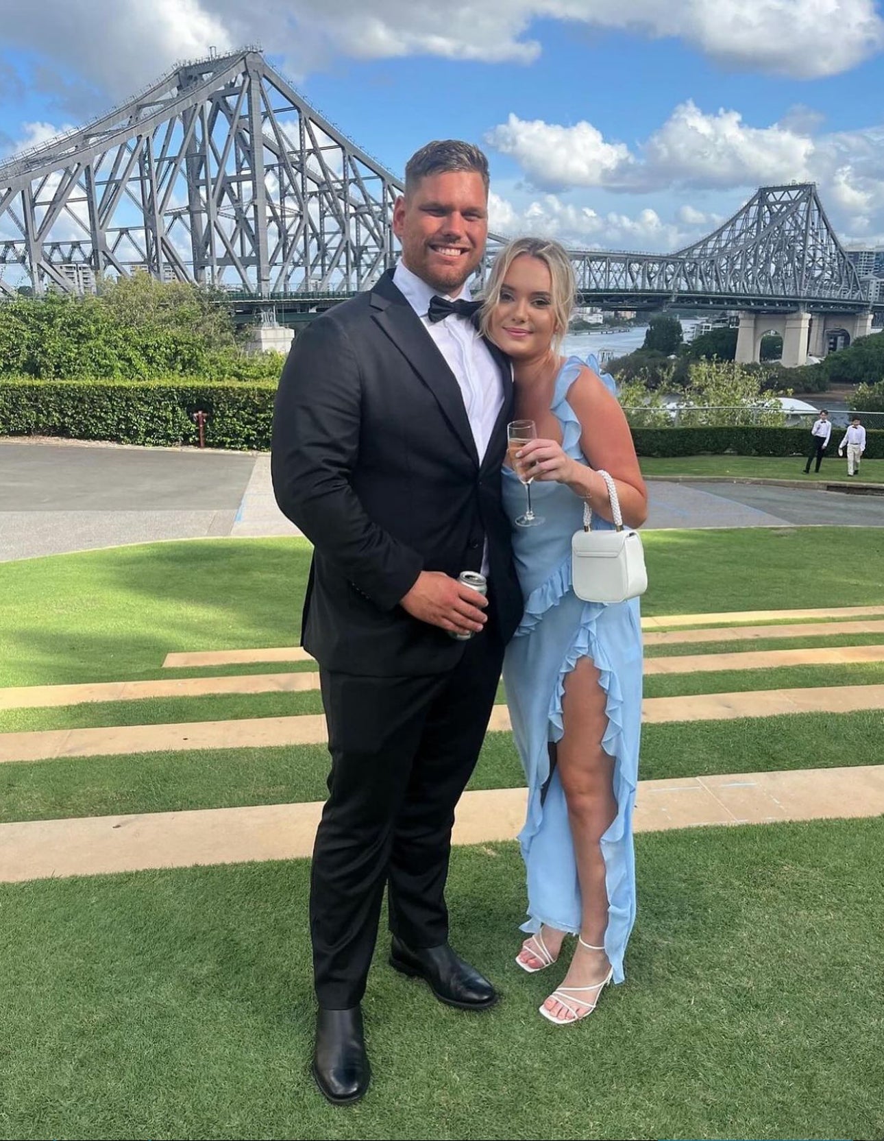 HOUSE OF CB Ariela Ruffle Maxi Dress - Blue House Of CB