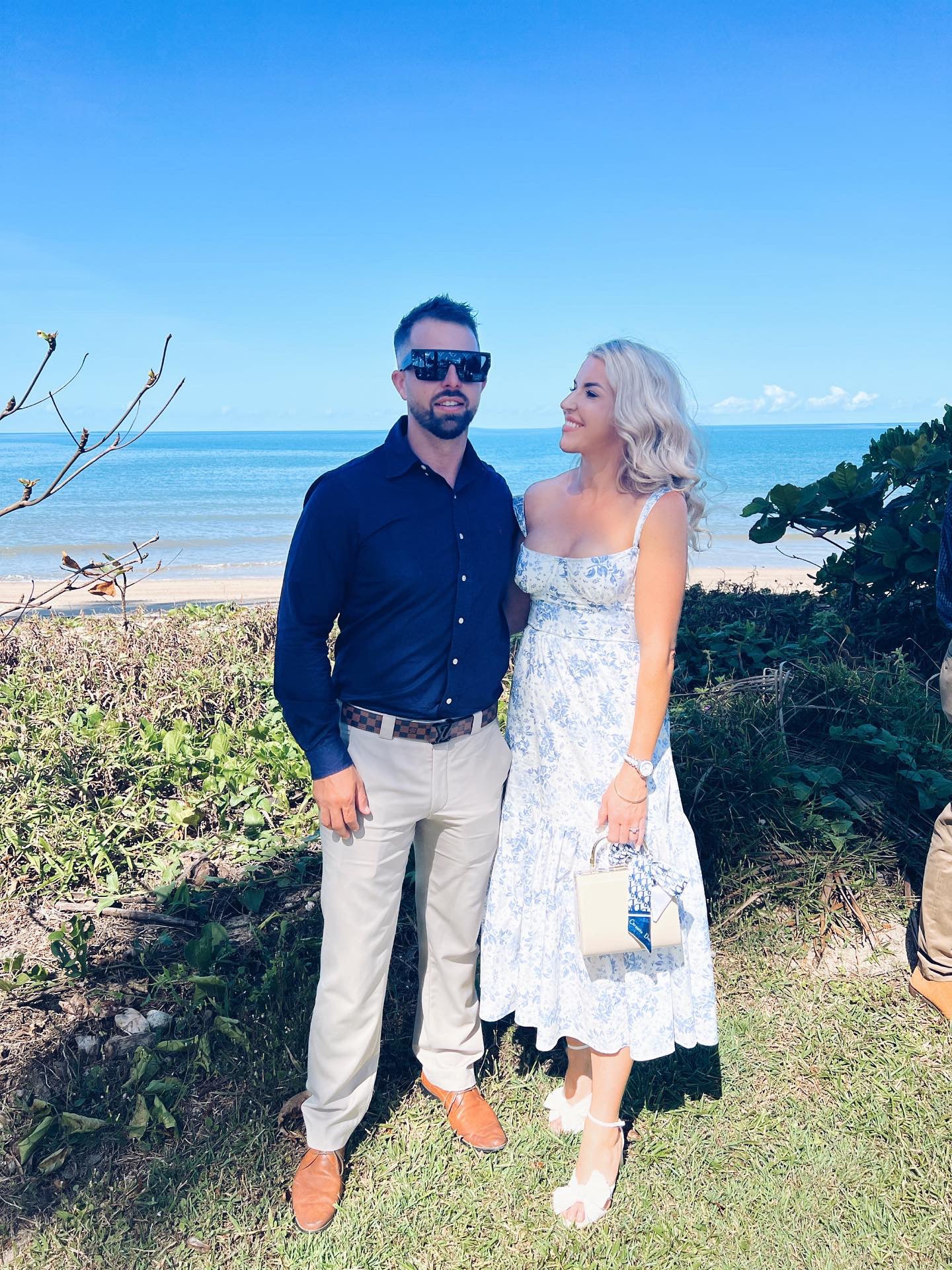 HOUSE OF CB Elia Blue Print Midi Sundress House Of CB