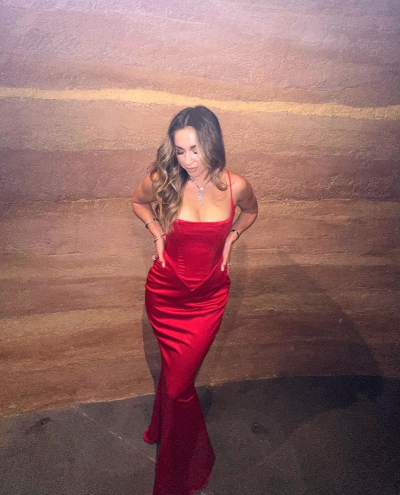 HOUSE OF CB Olivette Satin Dress - Red House Of CB