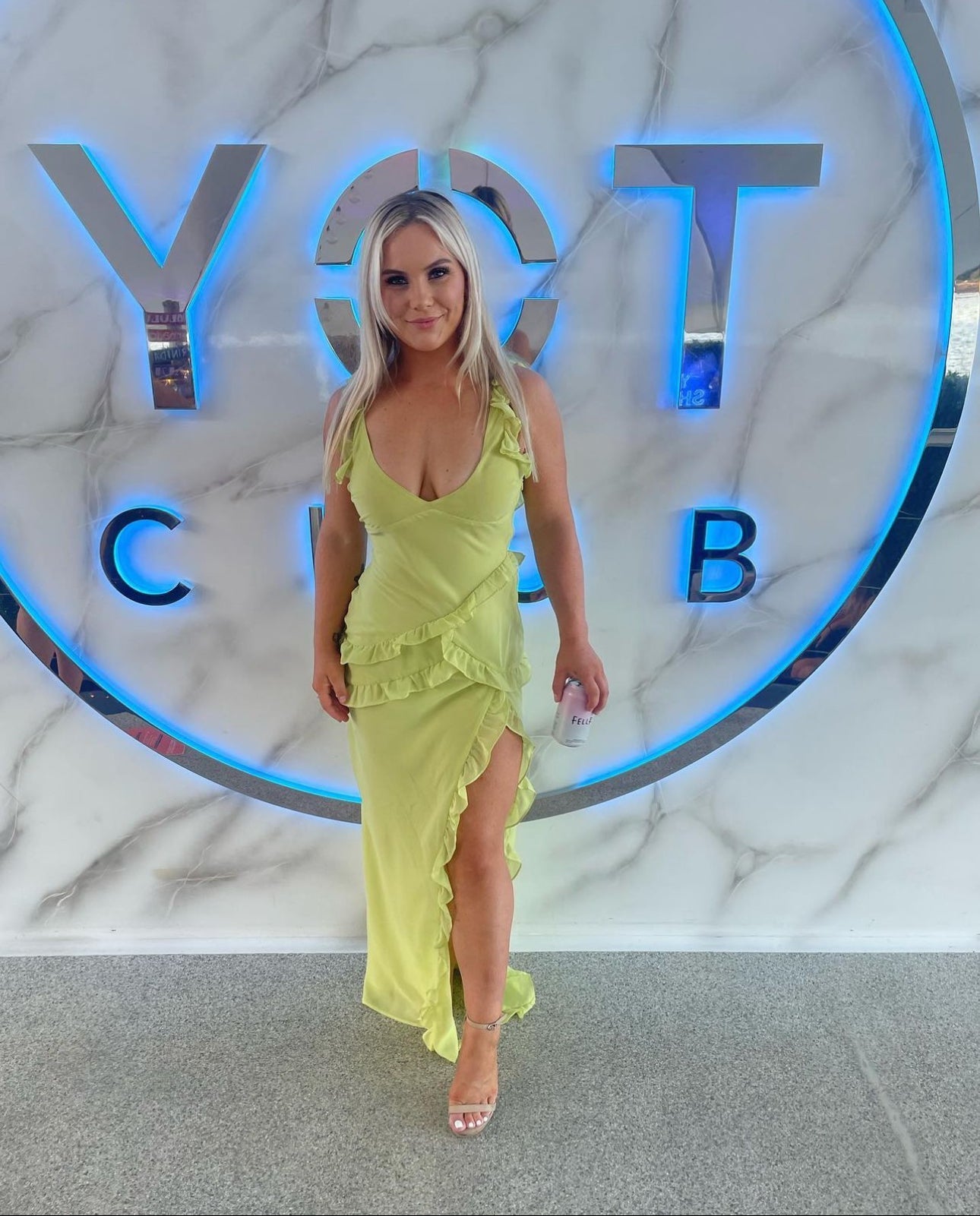 House Of CB Pixie Ruffle Maxi Dress - Lime House Of CB