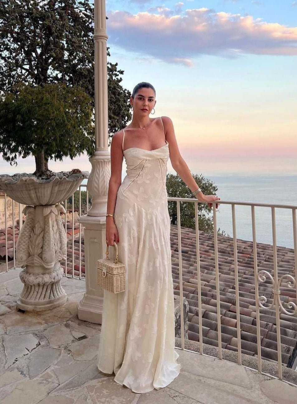 House Of CB Seren Dress Vintage Cream Loop Hires - Main Image