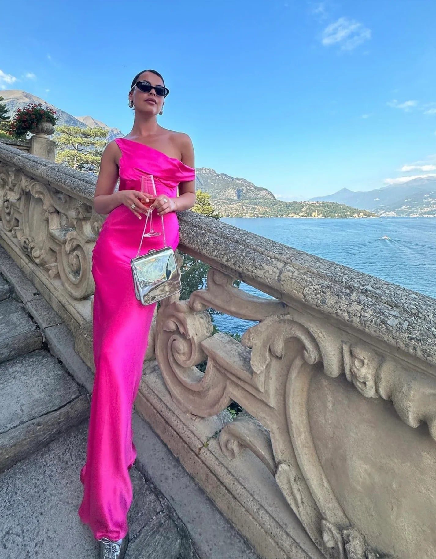 Natalie Rolt Monika Gown - Neon Pink Natalie Rolt