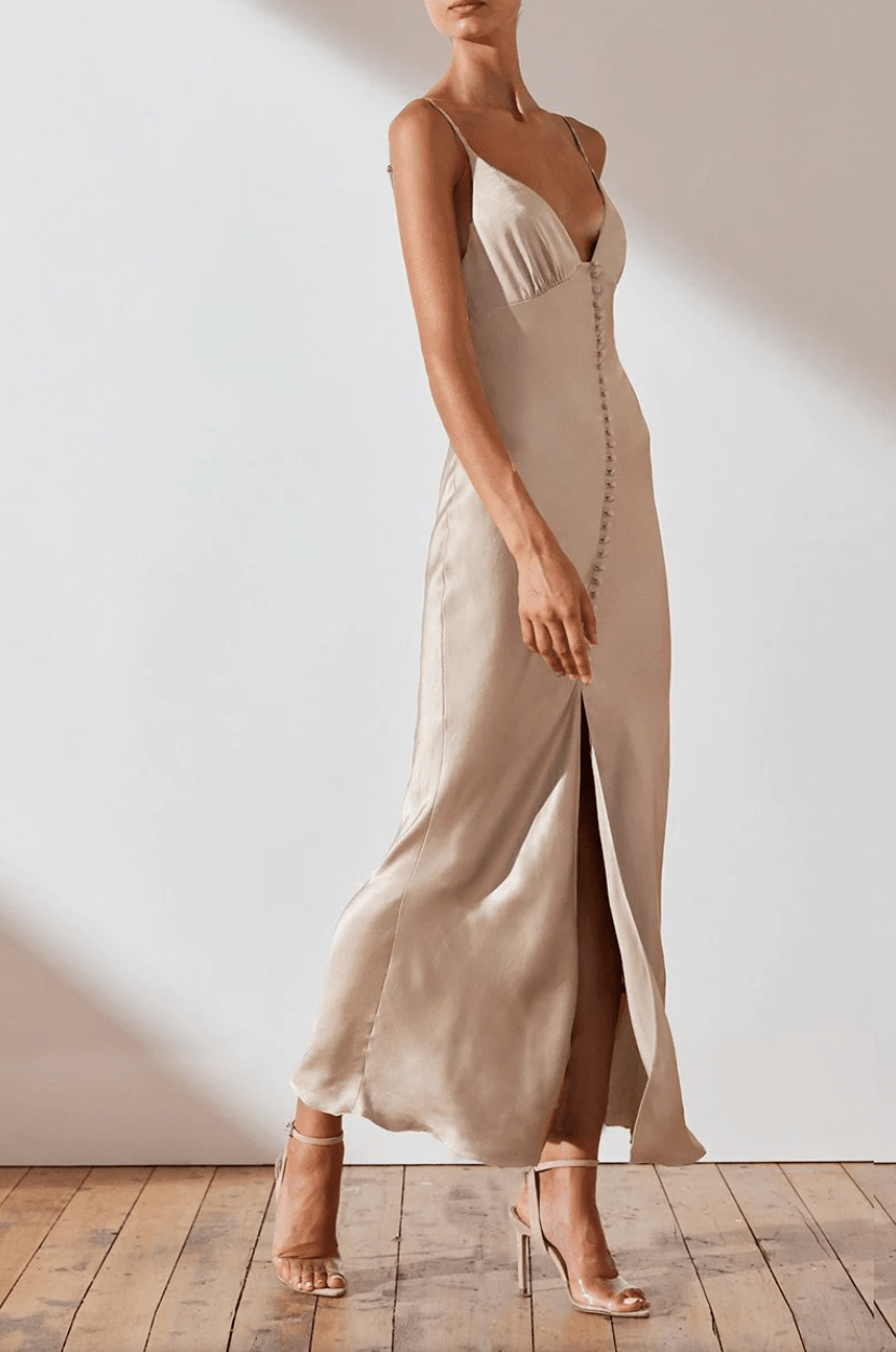 SHONA JOY La Lune Bias Slip Dress - Dessert Rose Shona Joy
