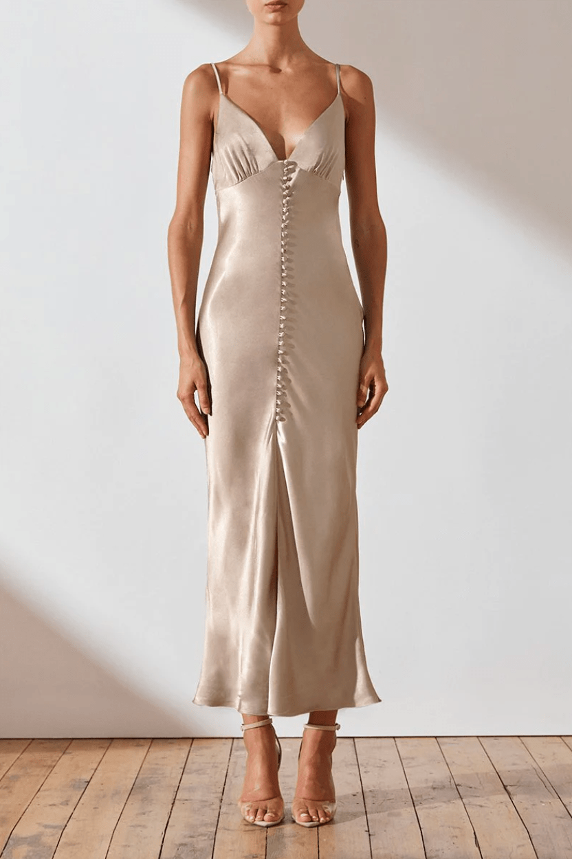 SHONA JOY La Lune Bias Slip Dress - Dessert Rose Shona Joy