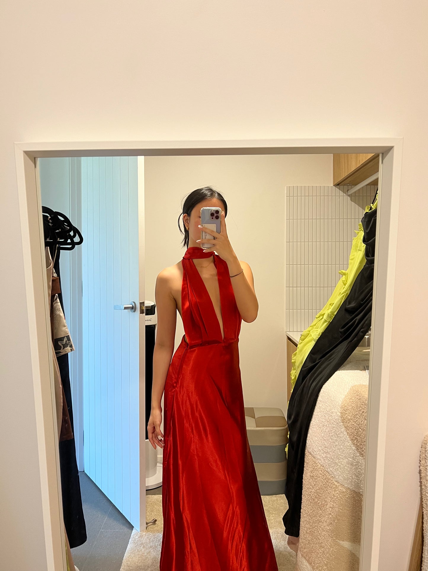 YLD Design Halter Tie Maxi Dress - Red - Loop Vault