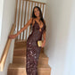 Misha Sapphire Sequin Maxi Dress - Fig Misha