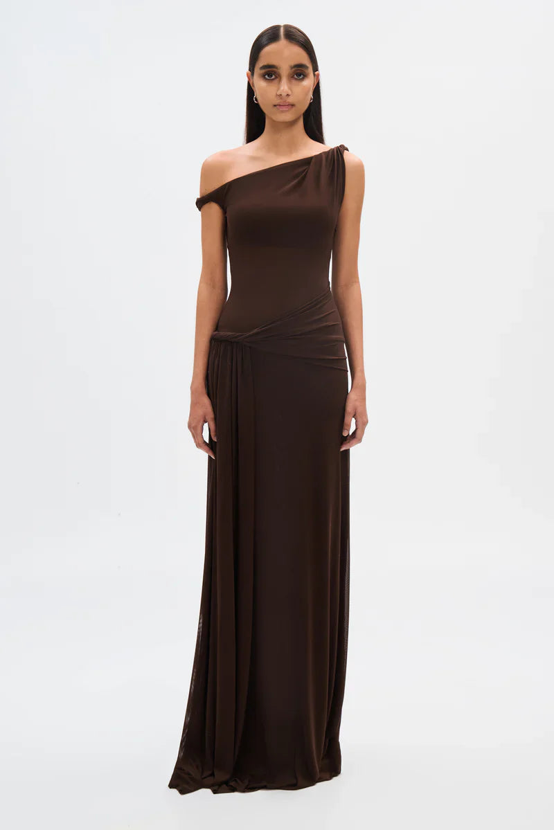 Misha Sisal Maxi Dress - Espresso Misha