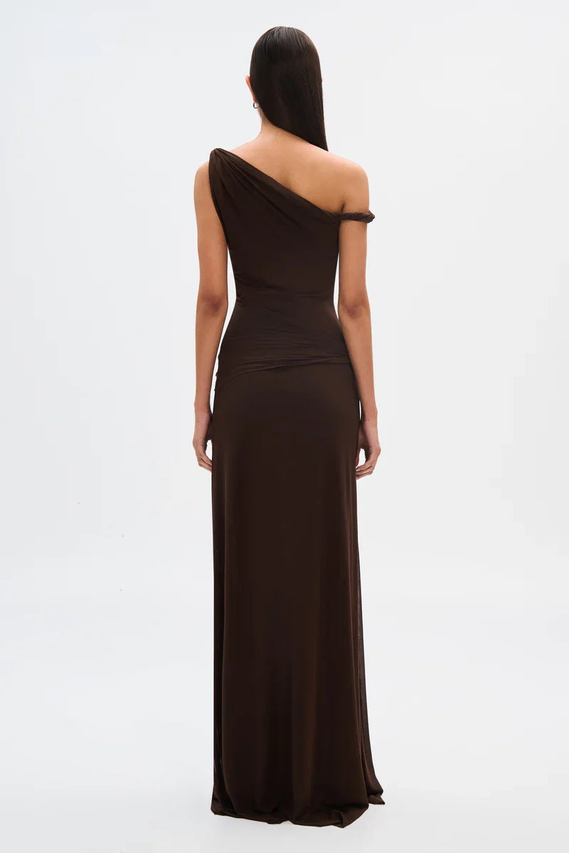 Misha Sisal Maxi Dress - Espresso Misha