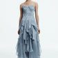 Aje Gleam Gown Metallic Blue dress hire