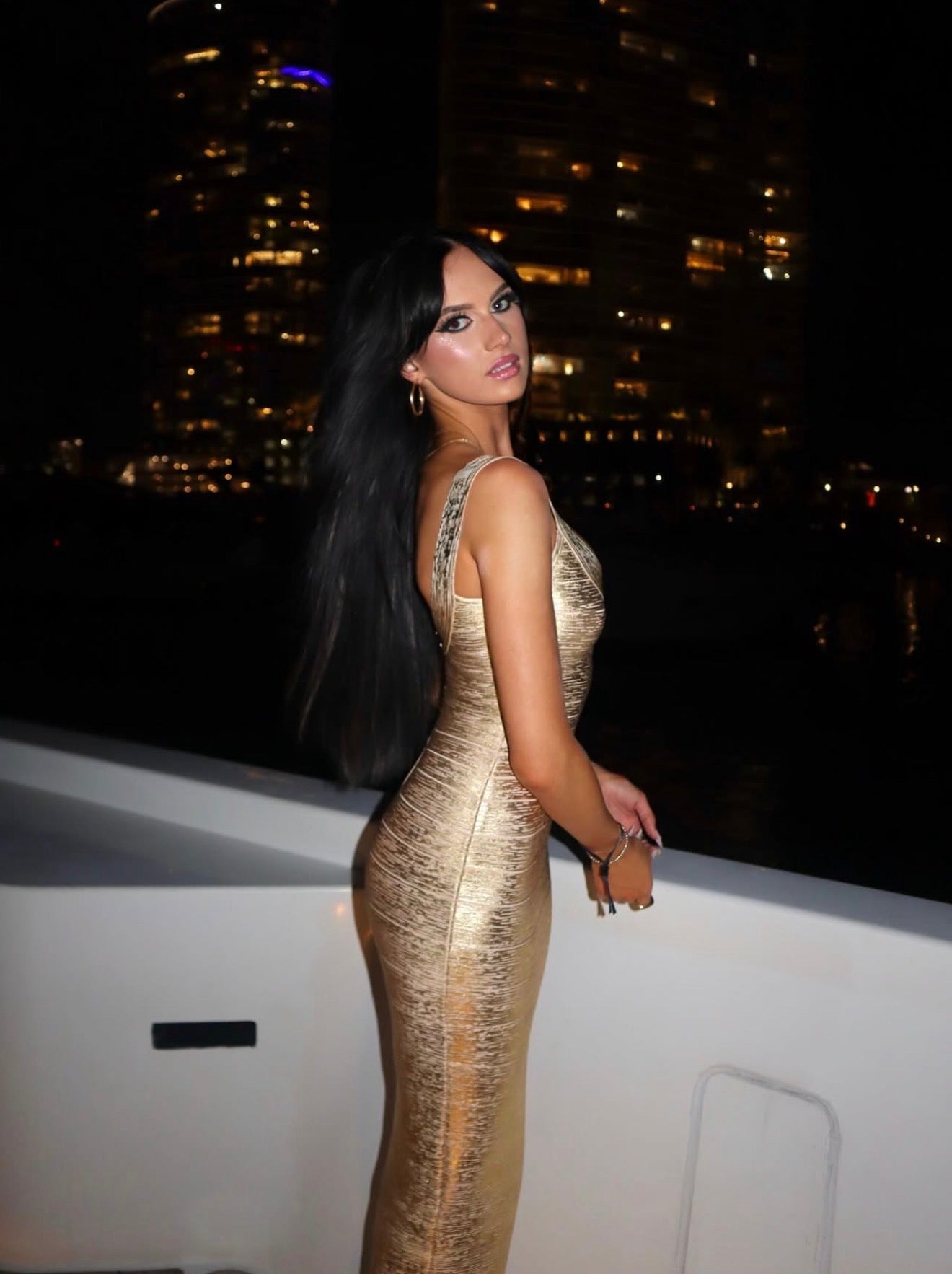 House Of CB The OG Gold Bandage Maxi Dress House Of CB