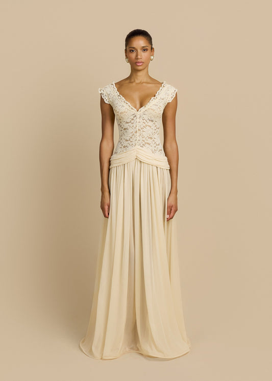 Arcina Ori Arabella Dress - Beige Arcina Ori