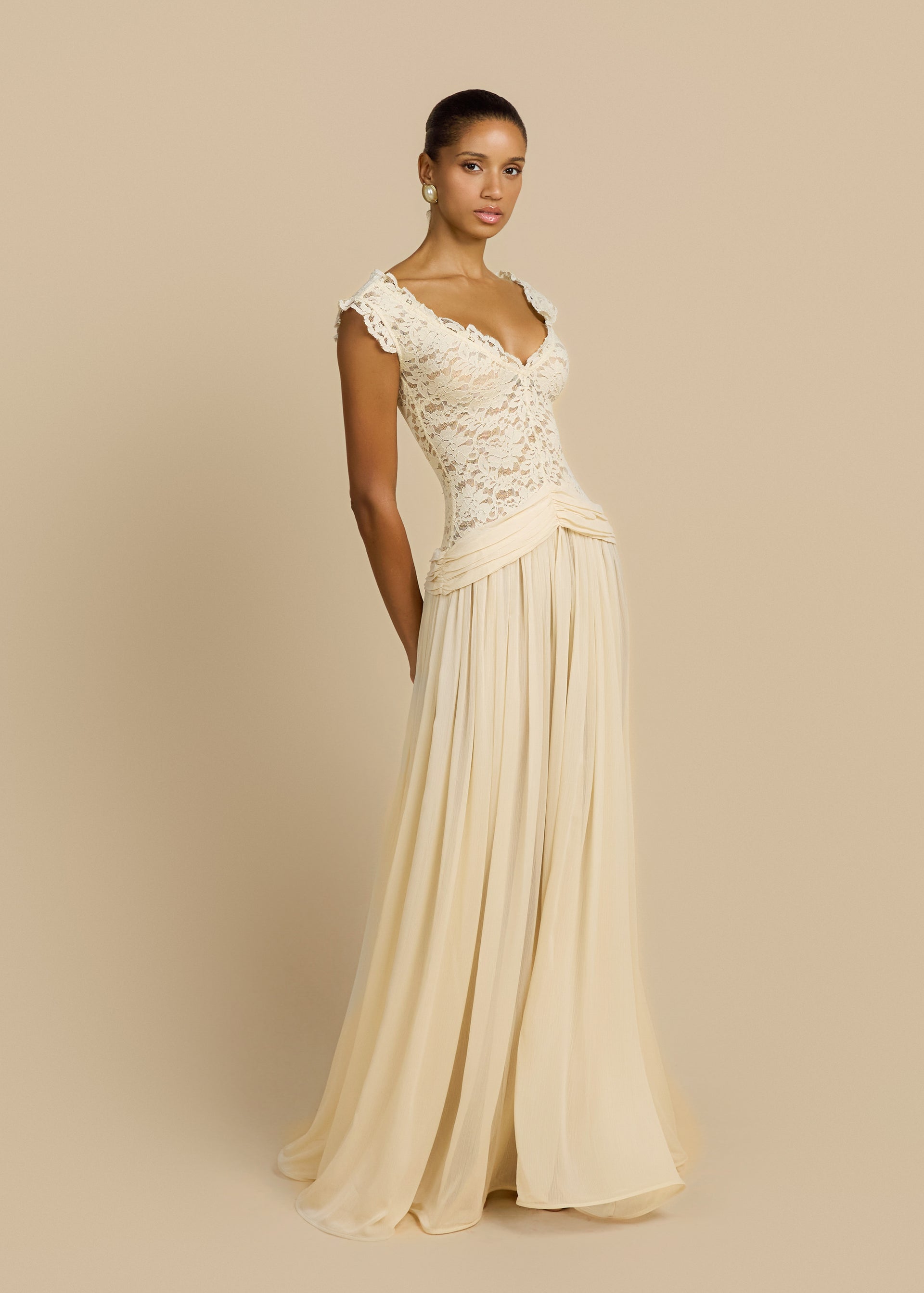 Arcina Ori Arabella Dress - Beige Arcina Ori