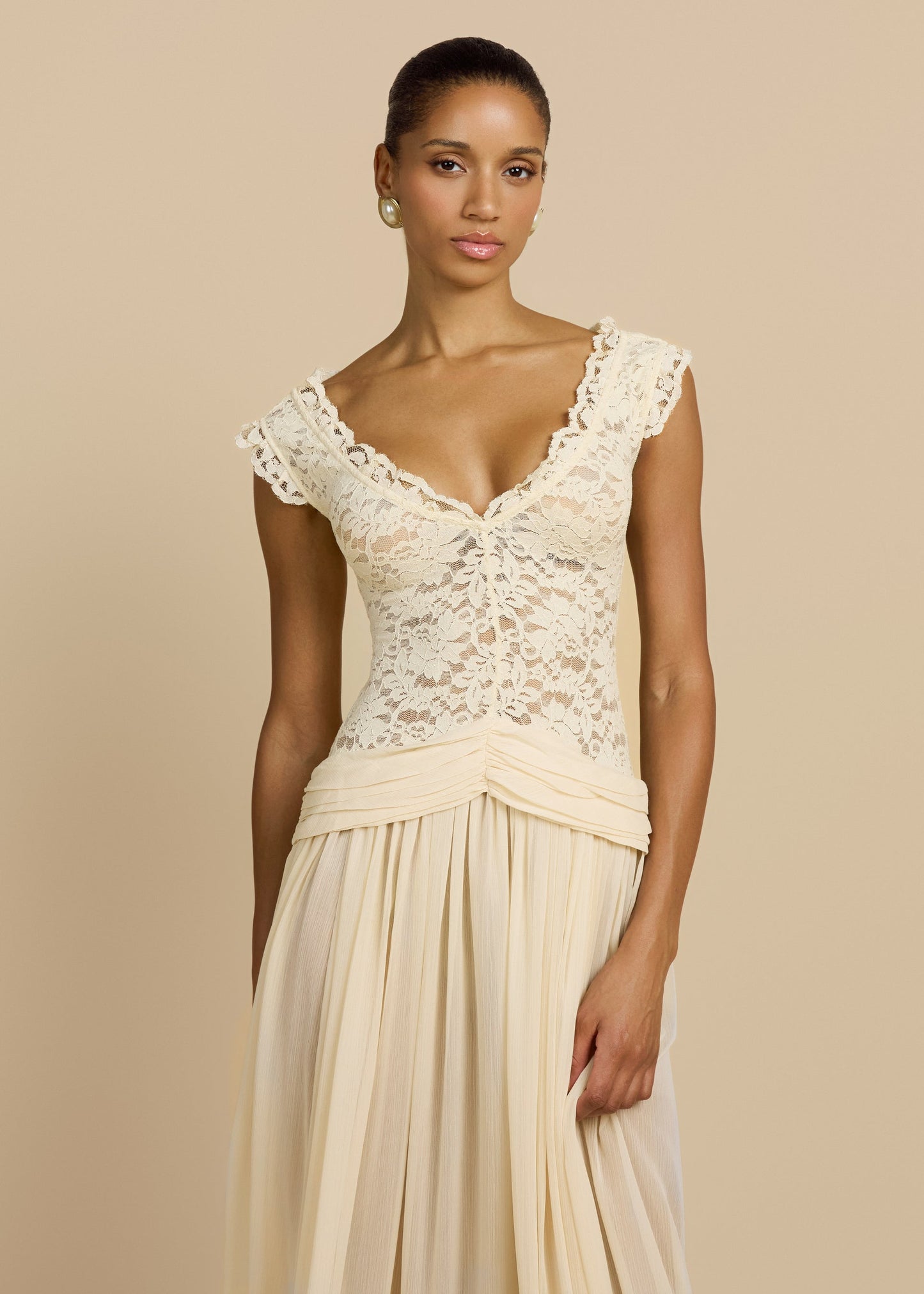 Arcina Ori Arabella Dress - Beige Arcina Ori