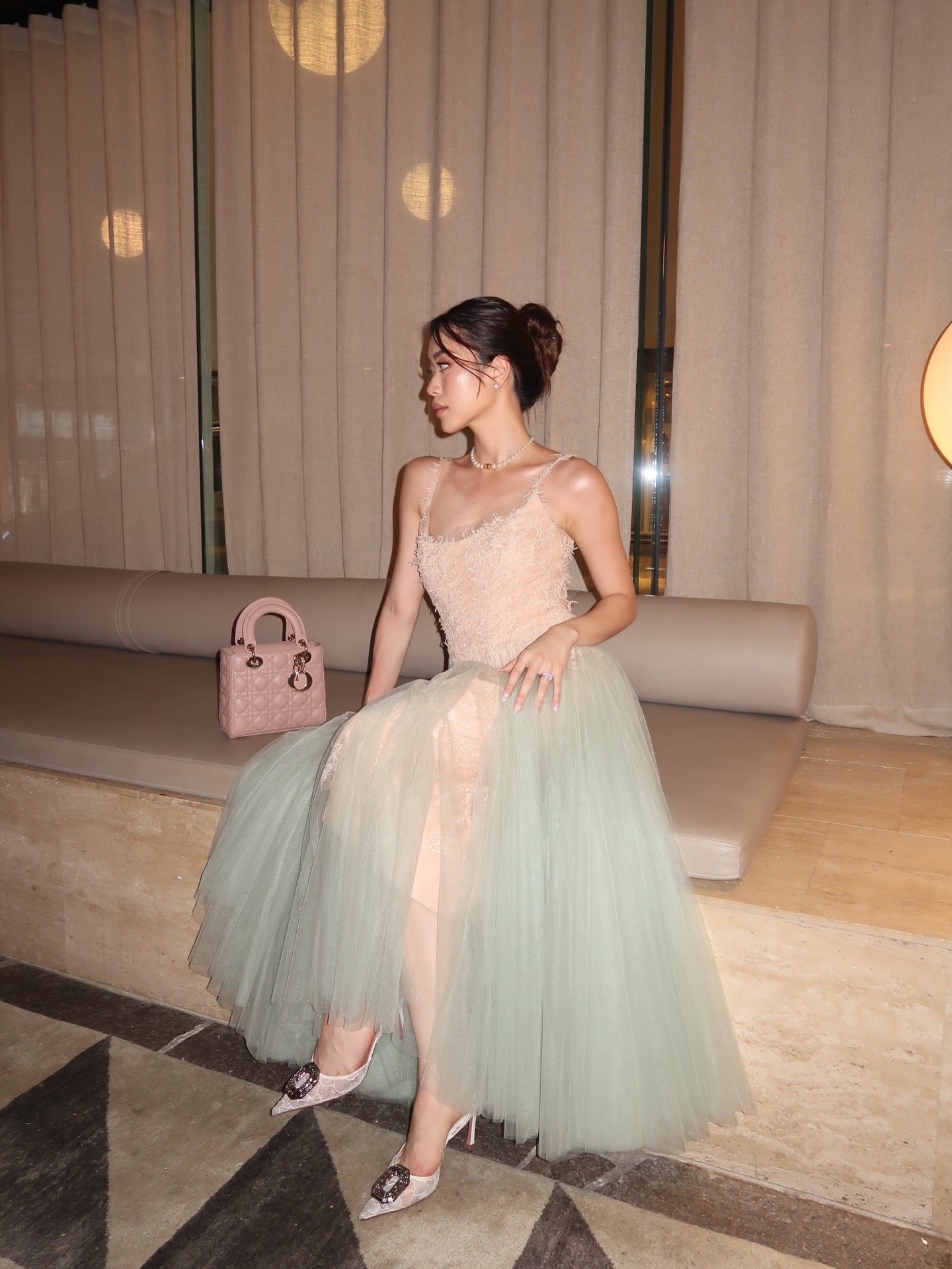 Montsand Mint Ombre Lace Midi Dress Montsand