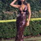 Misha Sapphire Sequin Maxi Dress Fig hire
