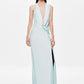 Misha The Harlow Satin Maxi Dress - Ice Blue Misha