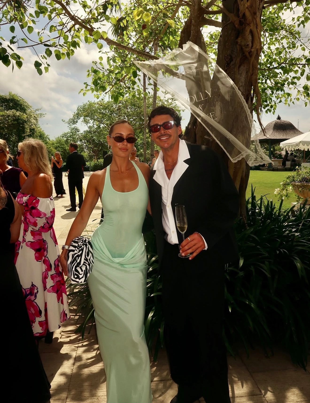 Benni Jade Maxi Dress Bleached Aqua hire