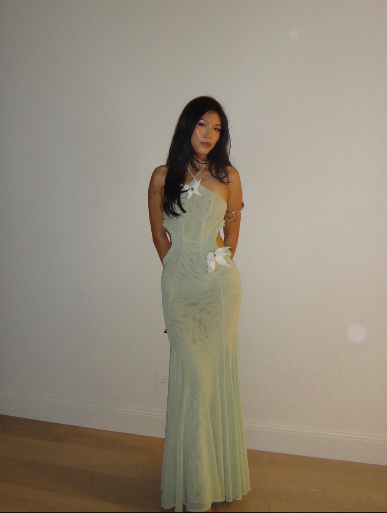 Huelleyrose Darya Dress - Green Huelleyrose