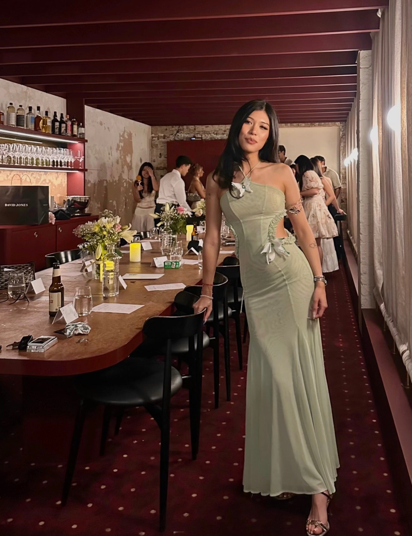 Huelleyrose Darya Dress - Green Huelleyrose
