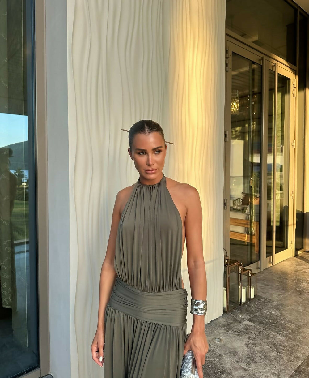 Arcina Ori Santina Dress Khaki hire