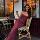 House Of CB Solaine Dress Cabernet red hire