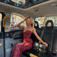 House Of CB Solaine Dress Cabernet red hire