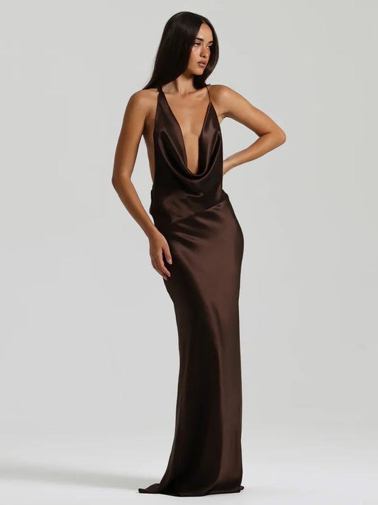 Natalie Rolt Gabi Gown - Brown Natalie Rolt