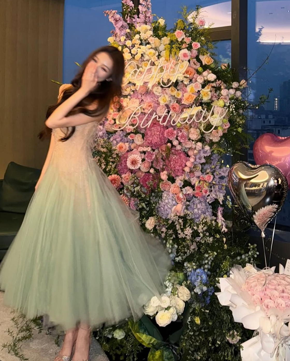 Montsand Mint Ombre Lace Midi Dress hire