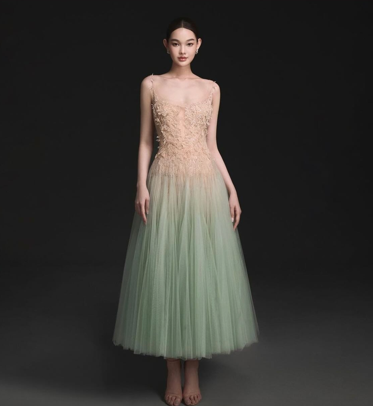 Montsand Mint Ombre Lace Midi Dress Montsand