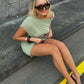 Benni Otto Mini Dress Pistachio hire