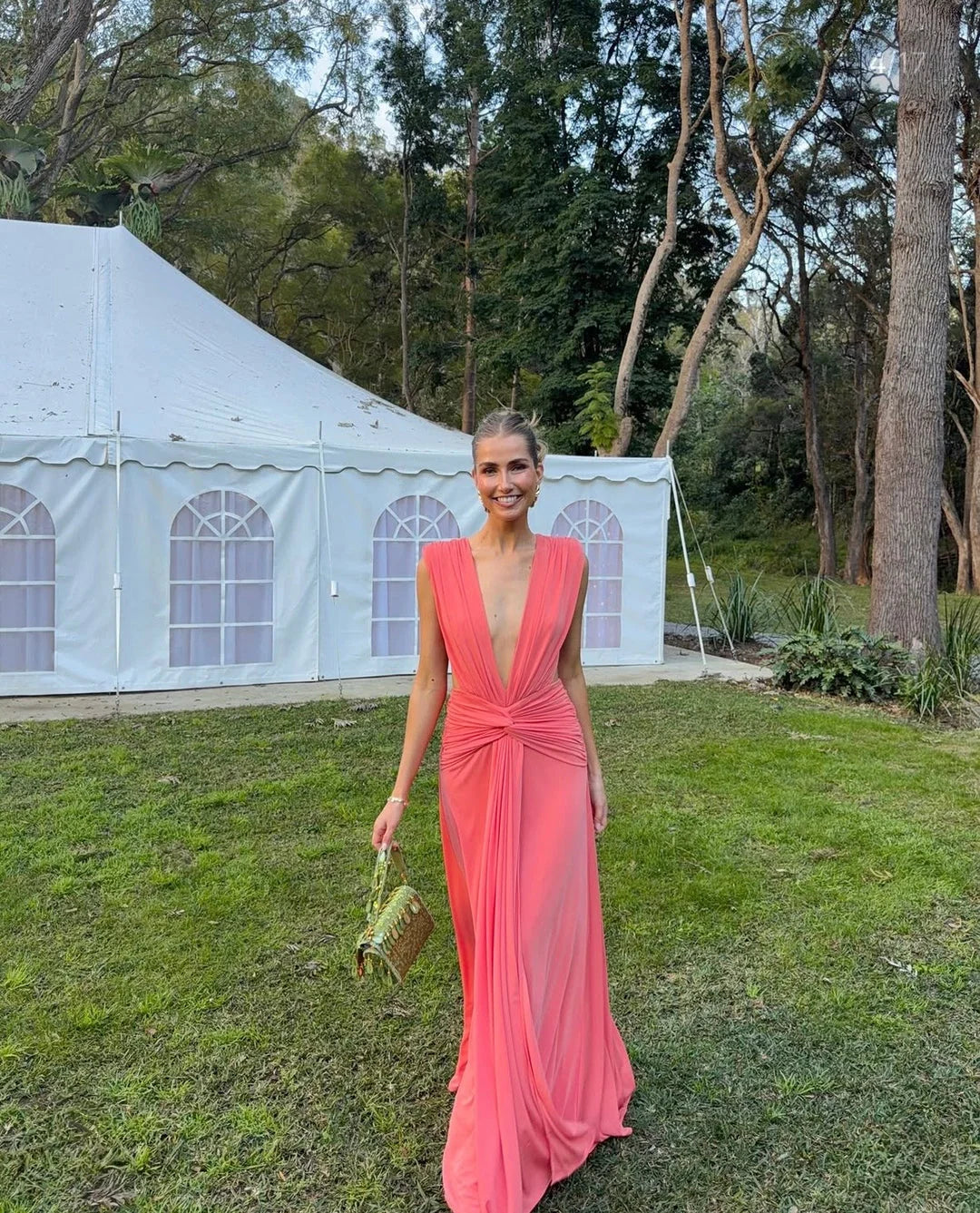 Abyss By Abby Yasmina Dress hire – coral