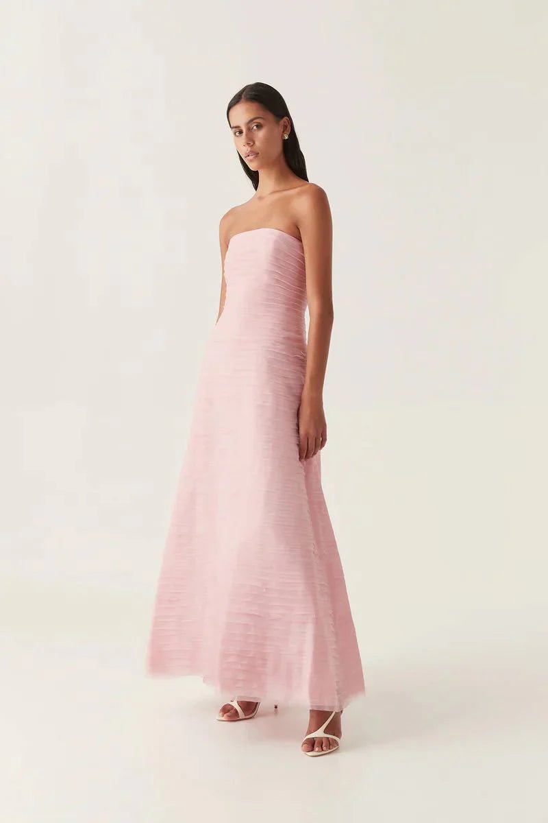 Aje Soundscape Maxi Dress Chalk Pink - Loop Hires Aje Soundscape Maxi Dress Chalk Pink - Loop Hires