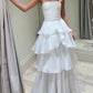 Aje Sunbeam Bustier and Cosmos Tiered Skirt Set hire – white