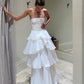 Aje Sunbeam Bustier and Cosmos Tiered Skirt Set hire – white