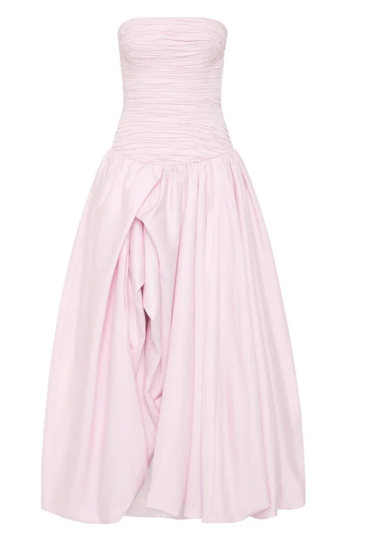 Aje Violette Bubble Hem Maxi Dress - Pastel Pink Aje