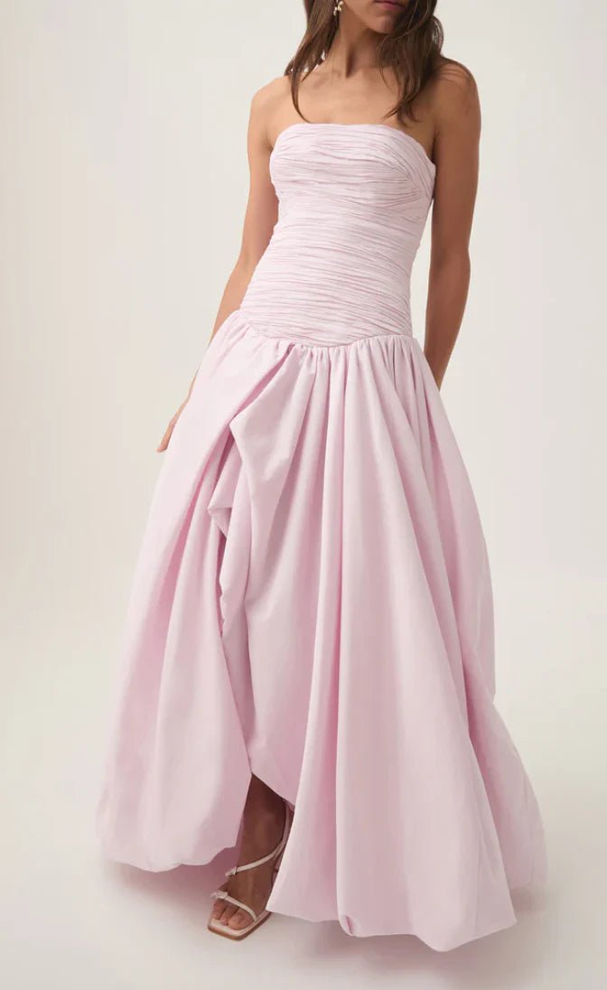 Aje Violette Bubble Hem Maxi Dress - Pastel Pink Aje