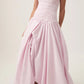 Aje Violette Bubble Hem Maxi Dress hire – pastel pink