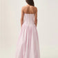 Aje Violette Bubble Hem Maxi Dress hire – pastel pink