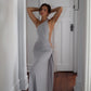 Ance Gria Gaia Gown hire – silver blue