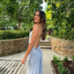 Ance Gria Gaia Gown hire – silver blue